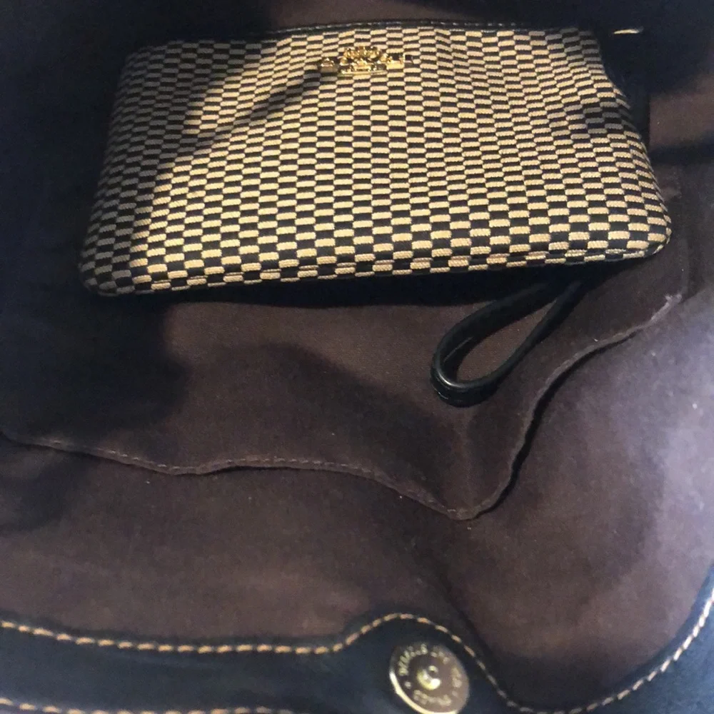 COACH Legacy Black Phoebe Jacquard Leather Shoulder Bag with Crossbody Strap